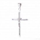 Срібний хрест з фіанітами 132001 от ювелирного магазина Оникс