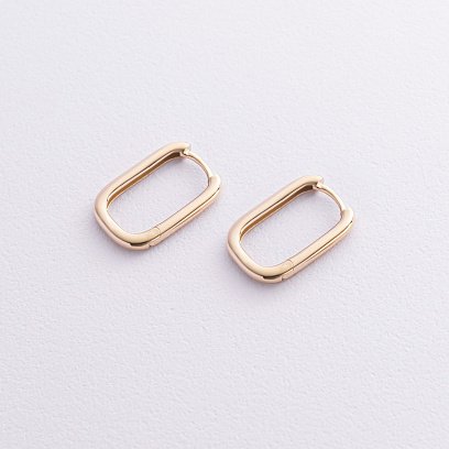 Сережки "Kirsten" у жовтому золоті с08923 №3