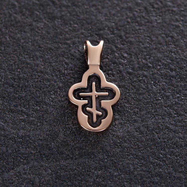 Детский золотой крестик п02736 от ювелирного магазина Оникс