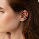 Срібна сережка - каффа "Змія" 123291 от ювелирного магазина Оникс - 7