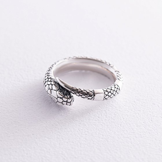 Серебряное кольцо "Змей Уроборос" 112682 №3