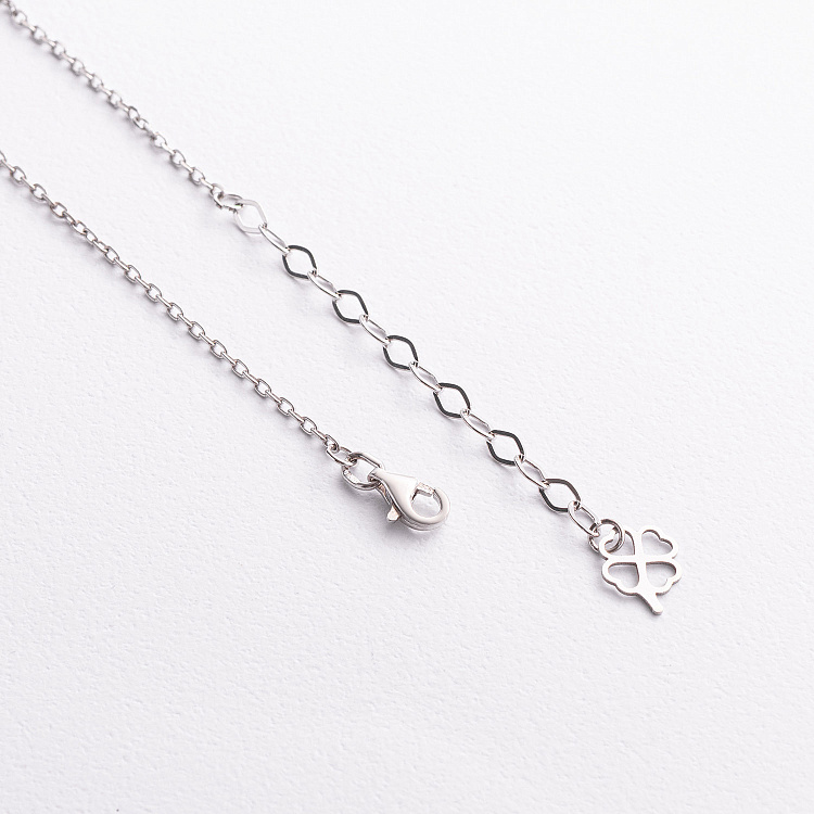 Серебряное колье "Клевер" 181362 от ювелирного магазина Оникс - 2