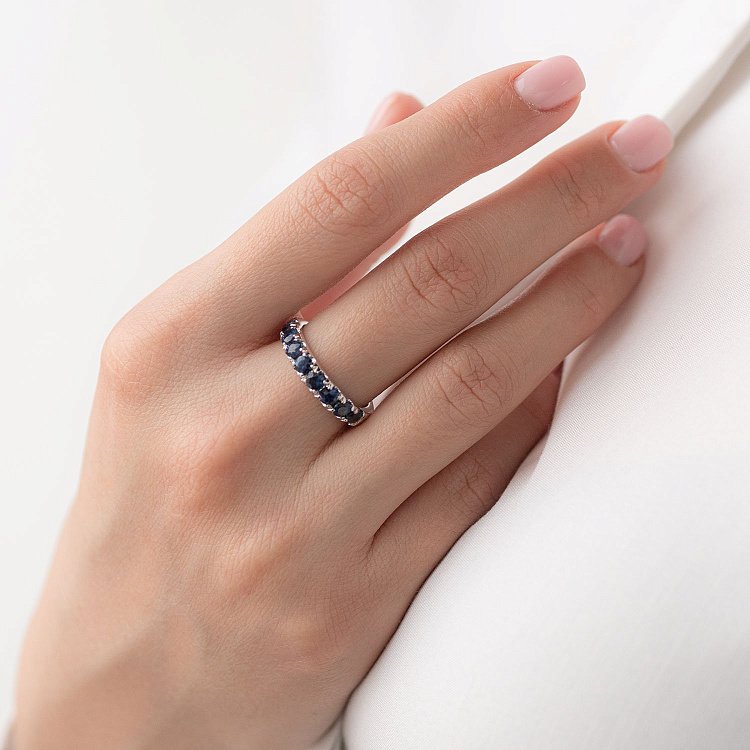 Золотое кольцо с сапфирами кб0291ai от ювелирного магазина Оникс - 1