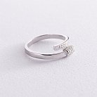 Серебряное кольцо "Спичка" (фианиты) 112594 от ювелирного магазина Оникс - 3