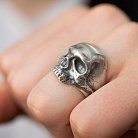 Срібний перстень з черепом (чорніння) 112192 от ювелирного магазина Оникс - 2