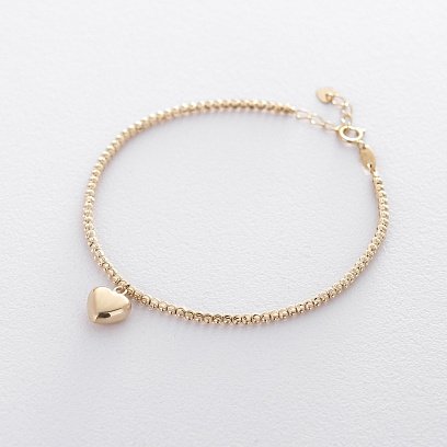 Золотой браслет "Сердечко" б03129 №3