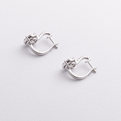 Золоті сережки з діамантами сб0557ri №2