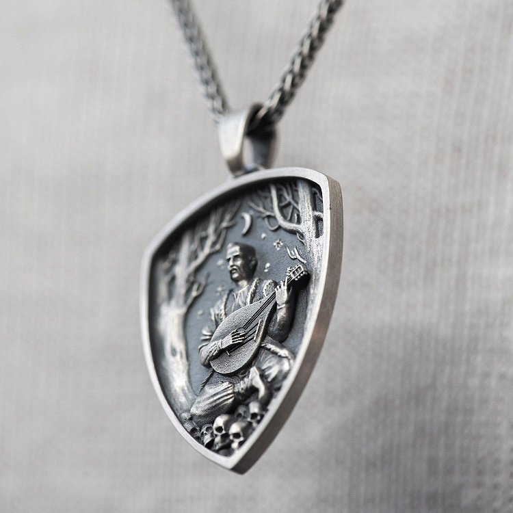 Срібний кулон "Козак Мамай" 133264 від ювелірного магазину Онікс - 3