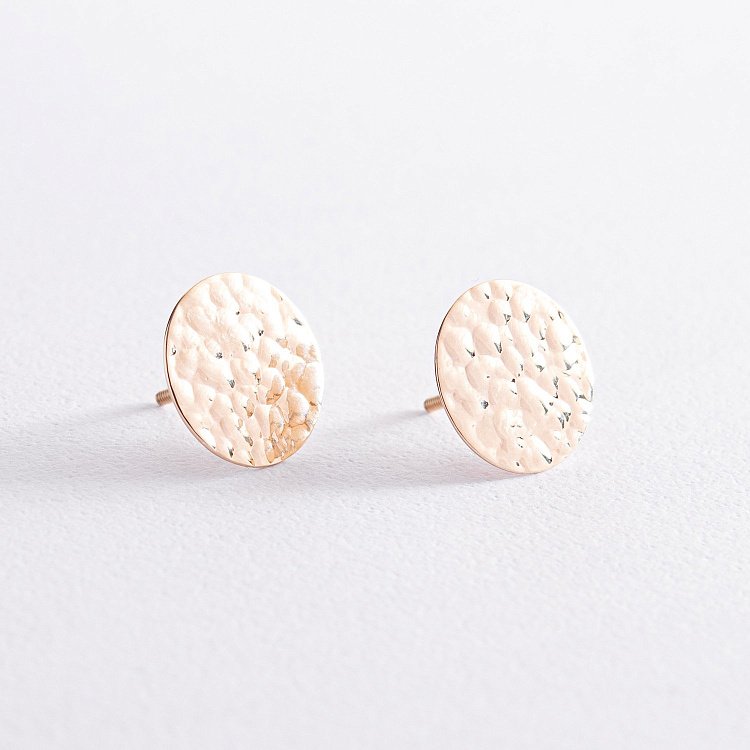 Сережки - пусети "Теона" у жовтому золоті с07803 від ювелірного магазину Онікс - 5