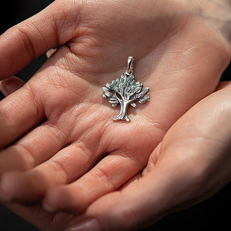 Срібна підвіска "Дерево" 131788 від ювелірного магазину Онікс - 1