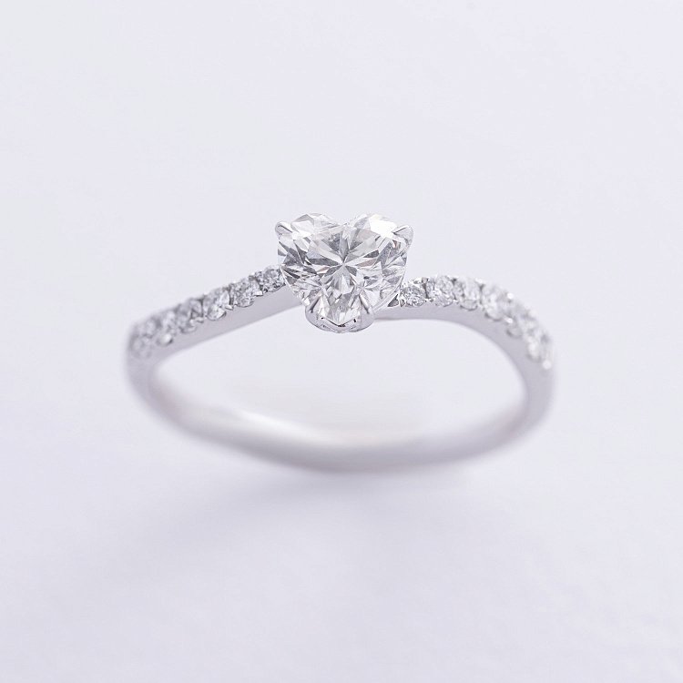 Заручальна золота каблучка"Сердечко" з діамантами кб0520nl - 3 Заручальна золота каблучка"Сердечко" з діамантами кб0520nl від ювелірного магазину Онікс - 3