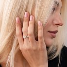 Серебряное кольцо "Листики" 112587 от ювелирного магазина Оникс - 1