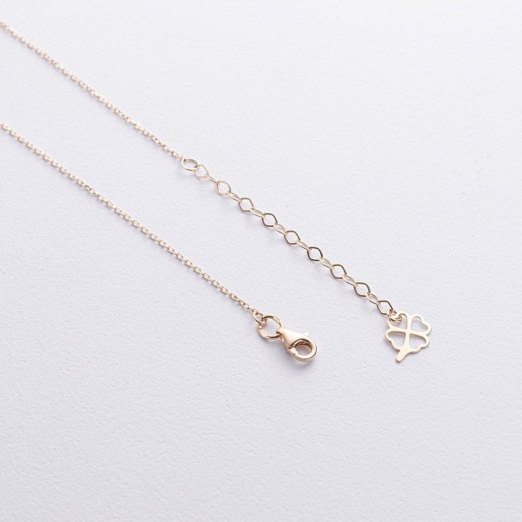 Кольє "Конюшина" в жовтому золоті (малахіт) кол01660 від ювелірного магазину Онікс - 6