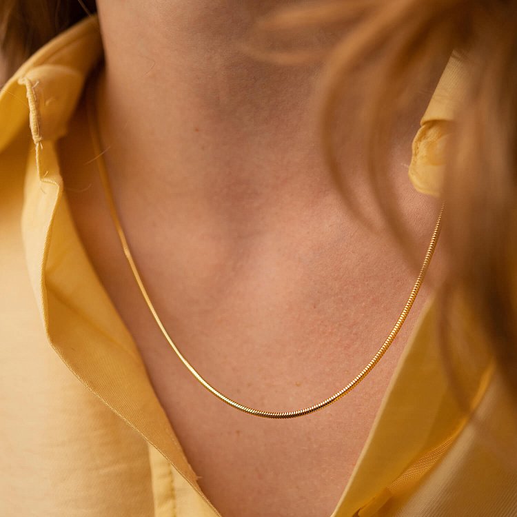 Золотая цепочка плетение Снейк (2 мм) ц00211-2 от ювелирного магазина Оникс - 1