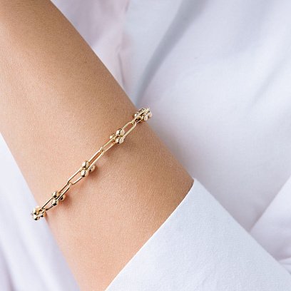 Браслет "Фантазия" в желтом золоте б04633 №3