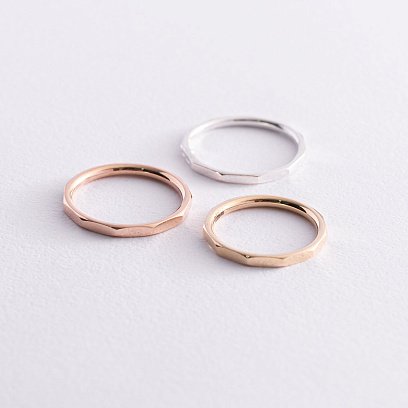 Каблучка "Далія" в червоному золоті к06867 №5