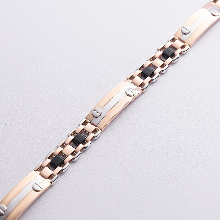 Мужской золотой браслет (оникс) б05053 от ювелирного магазина Оникс - 2