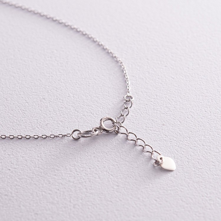 Срібне кольє "Сердечко" (перламутр) 181254 від ювелірного магазину Онікс - 3