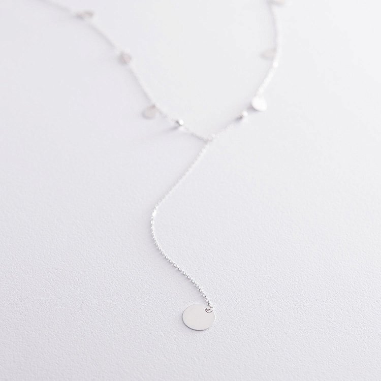 Колье "Капельки" в белом золоте кол01620 от ювелирного магазина Оникс - 2