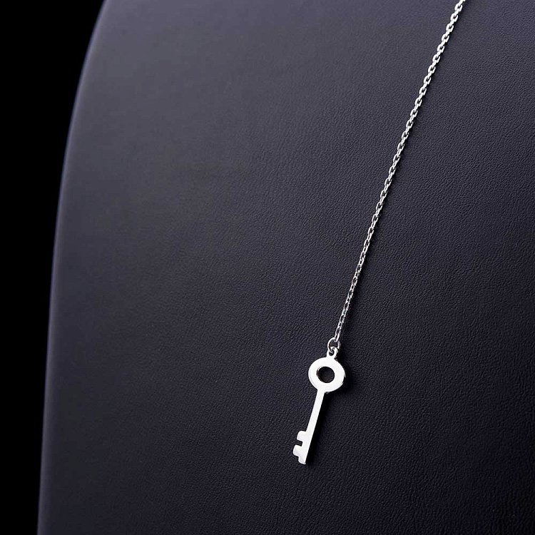 Срібне кольє "Серце з ключем" 18356 від ювелірного магазину Онікс - 2