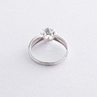 Помолвочное кольцо в белом золоте (фианит) к06592 от ювелирного магазина Оникс - 1