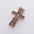 Православный золотой крест "Распятие Христово. Святой Николай" п03315 от ювелирного магазина Оникс - 3
