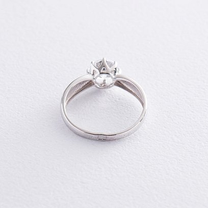 Помолвочное кольцо в белом золоте (фианит) к06592 №2