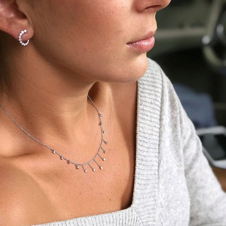 Золоте кольє з діамантами колб0040ca від ювелірного магазину Онікс - 4