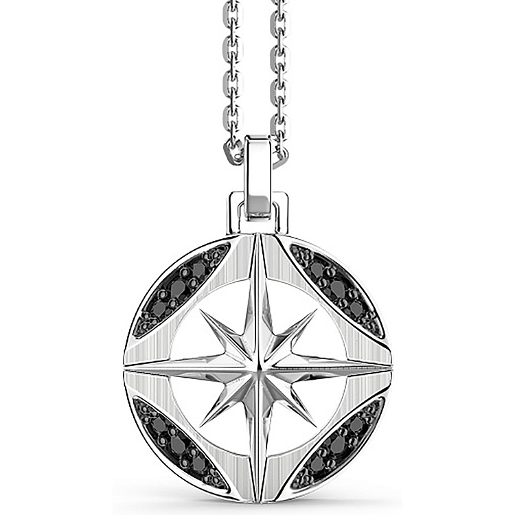 Мужское серебряное колье "Роза ветров" Zancan ESC008 от ювелирного магазина Оникс