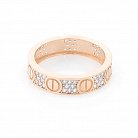Золотое кольцо с фианитами к05615 от ювелирного магазина Оникс - 1