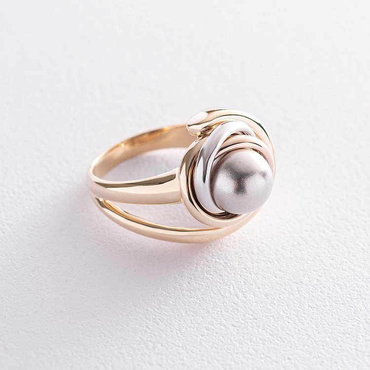 Золотое кольцо "Шар" к05844 от ювелирного магазина Оникс