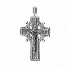 Православный серебряный крест (чернение) 132494 от ювелирного магазина Оникс