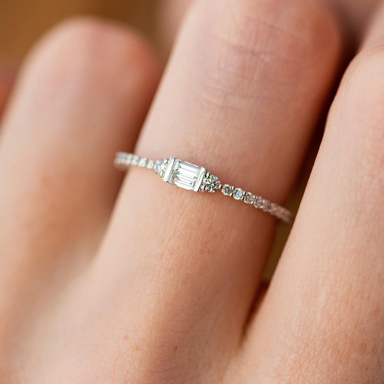 Золота каблучка з діамантами кб0517cha від ювелірного магазину Онікс - 4