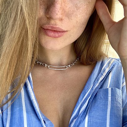 Срібне кольє "Ідея" 181054 №7