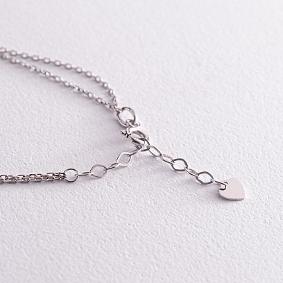 Подвійний золотий браслет "Сердечко" б05090 №5