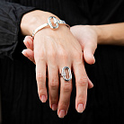 Кольцо "Alice" в белом золоте (фианиты) к08374 от ювелирного магазина Оникс - 3