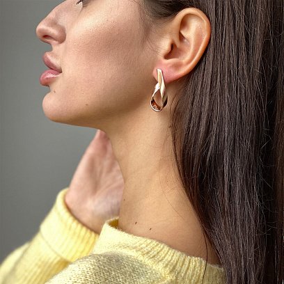 Золотые серьги "Возвращение" с04614 №6