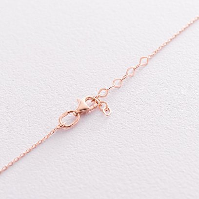 Золотое колье с фианитом кол01906 №5