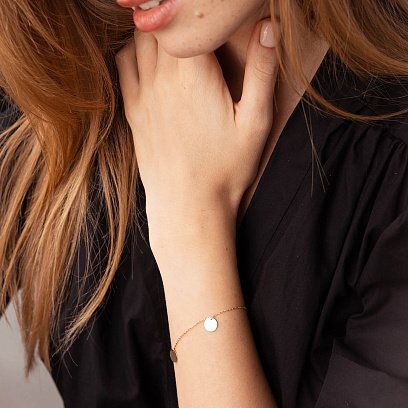 Браслет "Монетки" в красном золоте б05115 №5