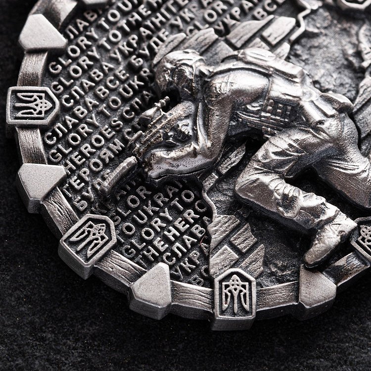 Срібний кулон "Український військовий. Отче наш" 1280 від ювелірного магазину Онікс - 3