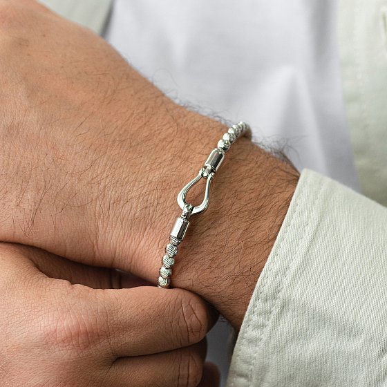 Серебряный мужской браслет ZANCAN EXB726-B №4