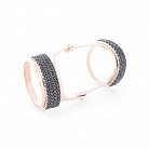 Золотое кольцо на фалангу с фианитами к05248 от ювелирного магазина Оникс