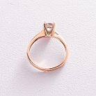 Золотое помолвочное кольцо c сердечком (фианит) к02908 от ювелирного магазина Оникс - 2