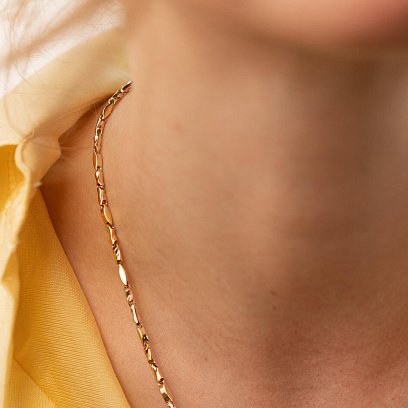 Кольє - ланцюжок у жовтому золоті кол02388 №4