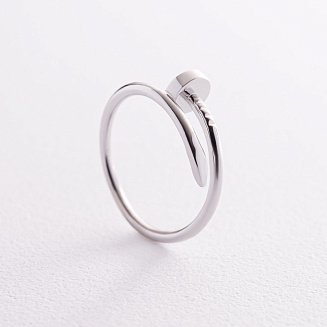 Кольцо "Гвоздь" в серебре 112699