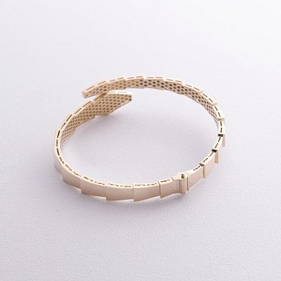 Жесткий браслет "Змея" в желтом золоте б05400 №3