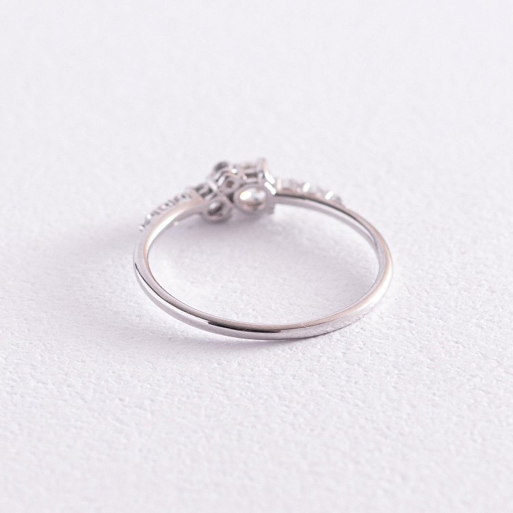 Кольцо с бриллиантами в белом золоте 101-10141 от ювелирного магазина Оникс - 2