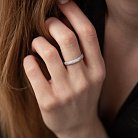 Кольцо с дорожкой бриллиантов (белое золото) 28801121 от ювелирного магазина Оникс - 6