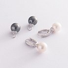 Золоті сережки 2 в 1 з перлами і діамантами сб0174ca от ювелирного магазина Оникс - 2