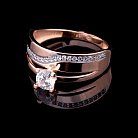 Золотое помолвочное кольцо с фианитами к03333 от ювелирного магазина Оникс - 6